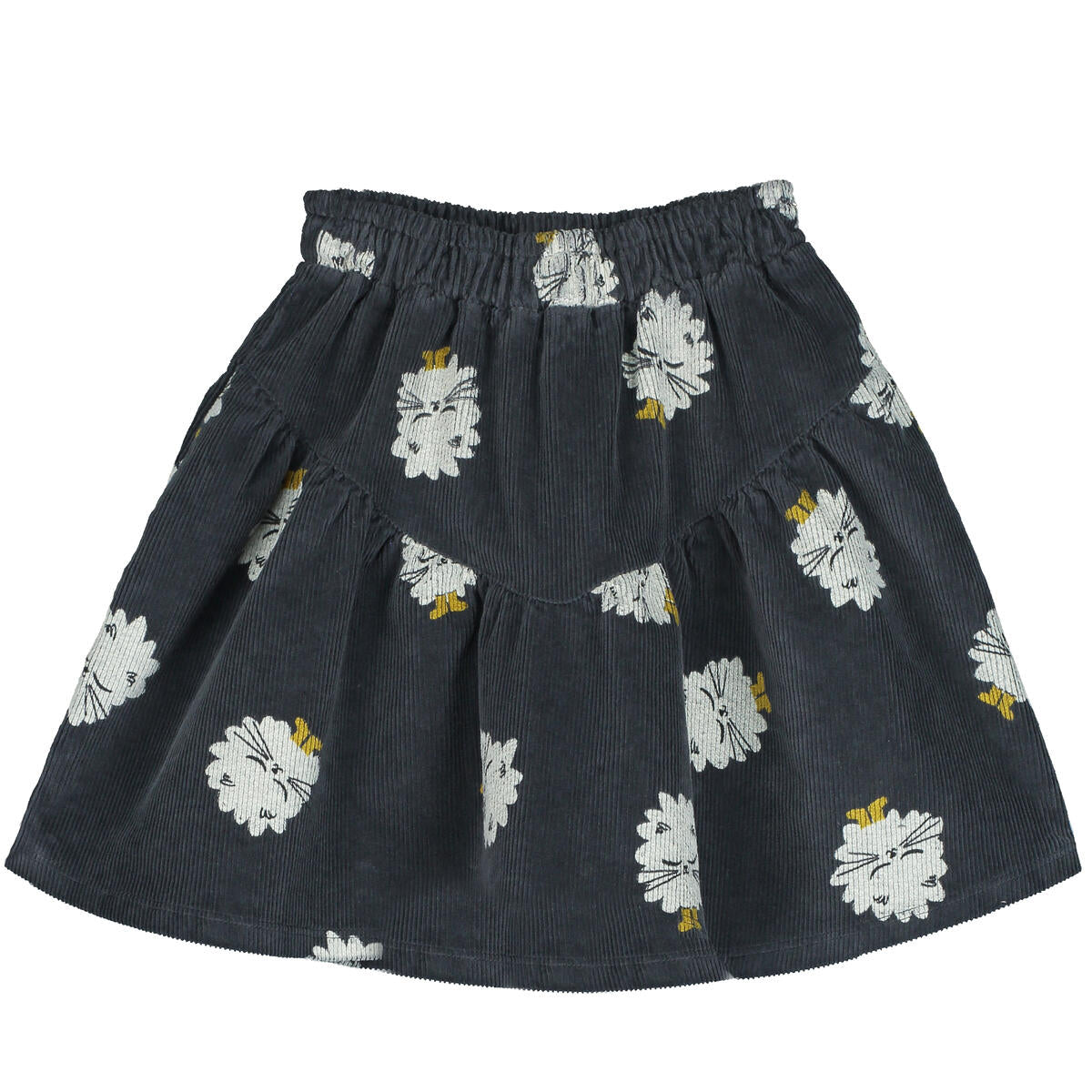 Skirt Corduroy Kittens Anthracite Lötiekids