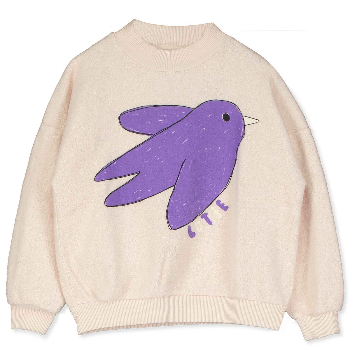 Teddy Sweatshirt Flowing Bird Cream Lötiekids