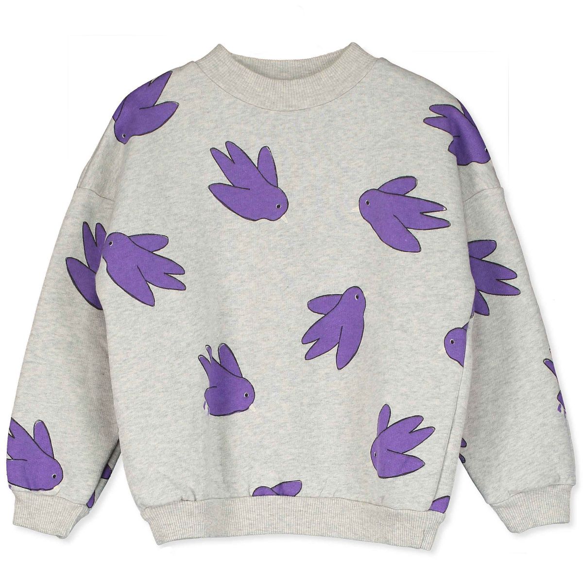 Sweatshirt Flowing Birds Light Grey Melange Lötiekids