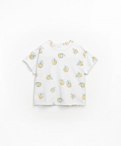 Printed Jersey T-Shirt Oranges Shapes Play Up