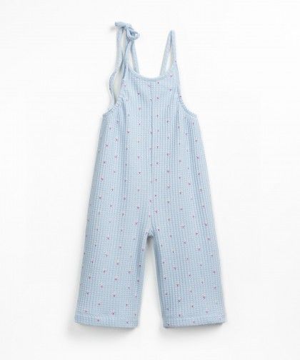 Printed Rib Jumpsuit Rain Play Up