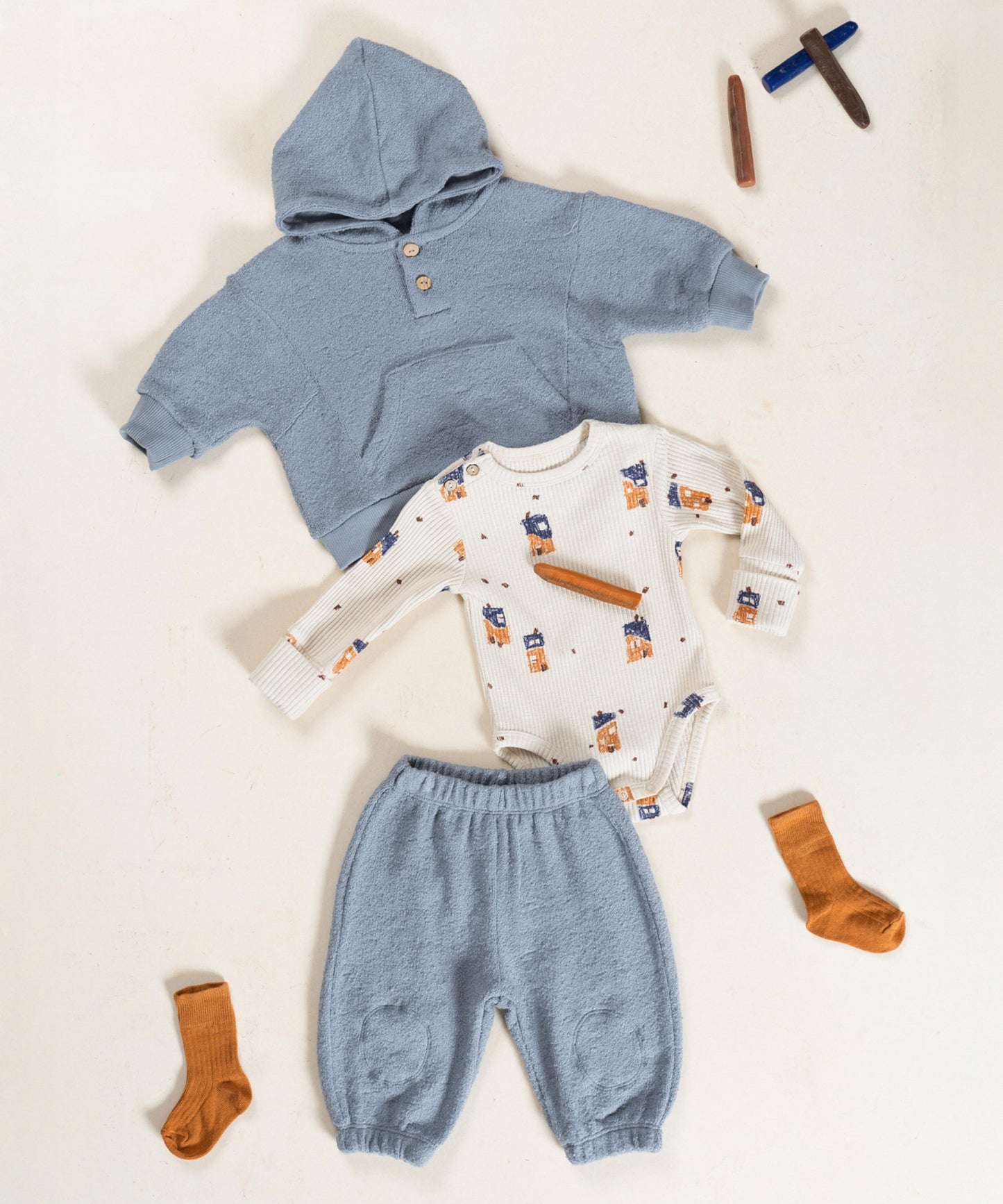 Knit Trousers with Knee Patch detail Watercolor Play Up