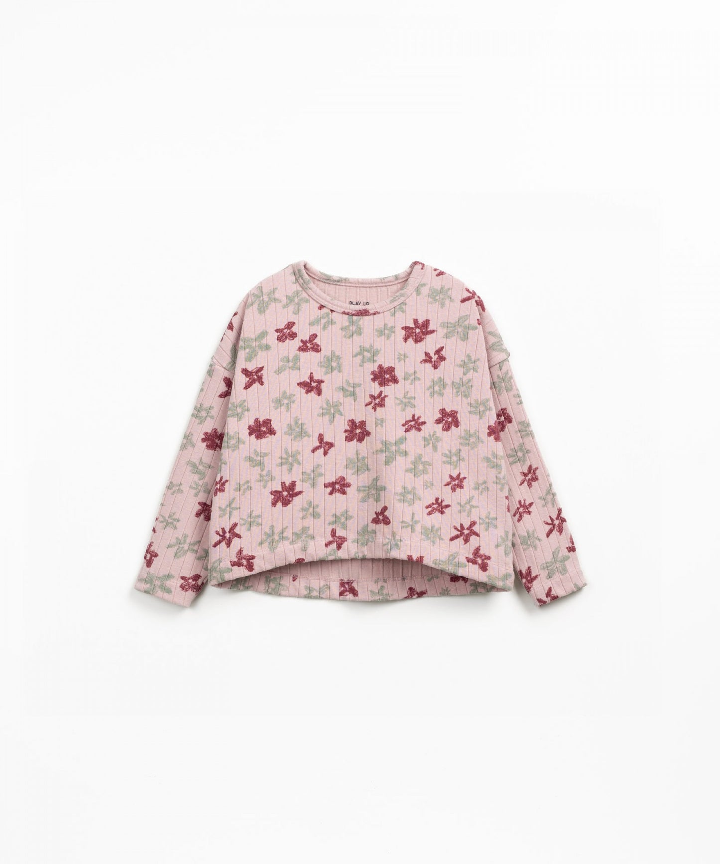 Rib Longsleeve Shirt Floral Rose Play Up