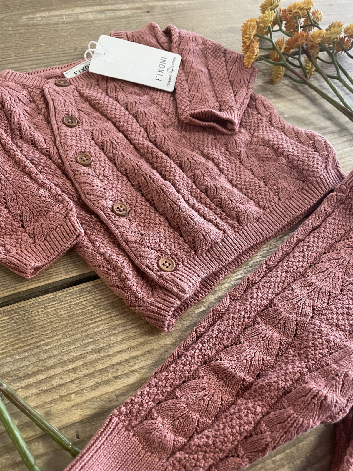 Pants Knit Old Rose Fixoni