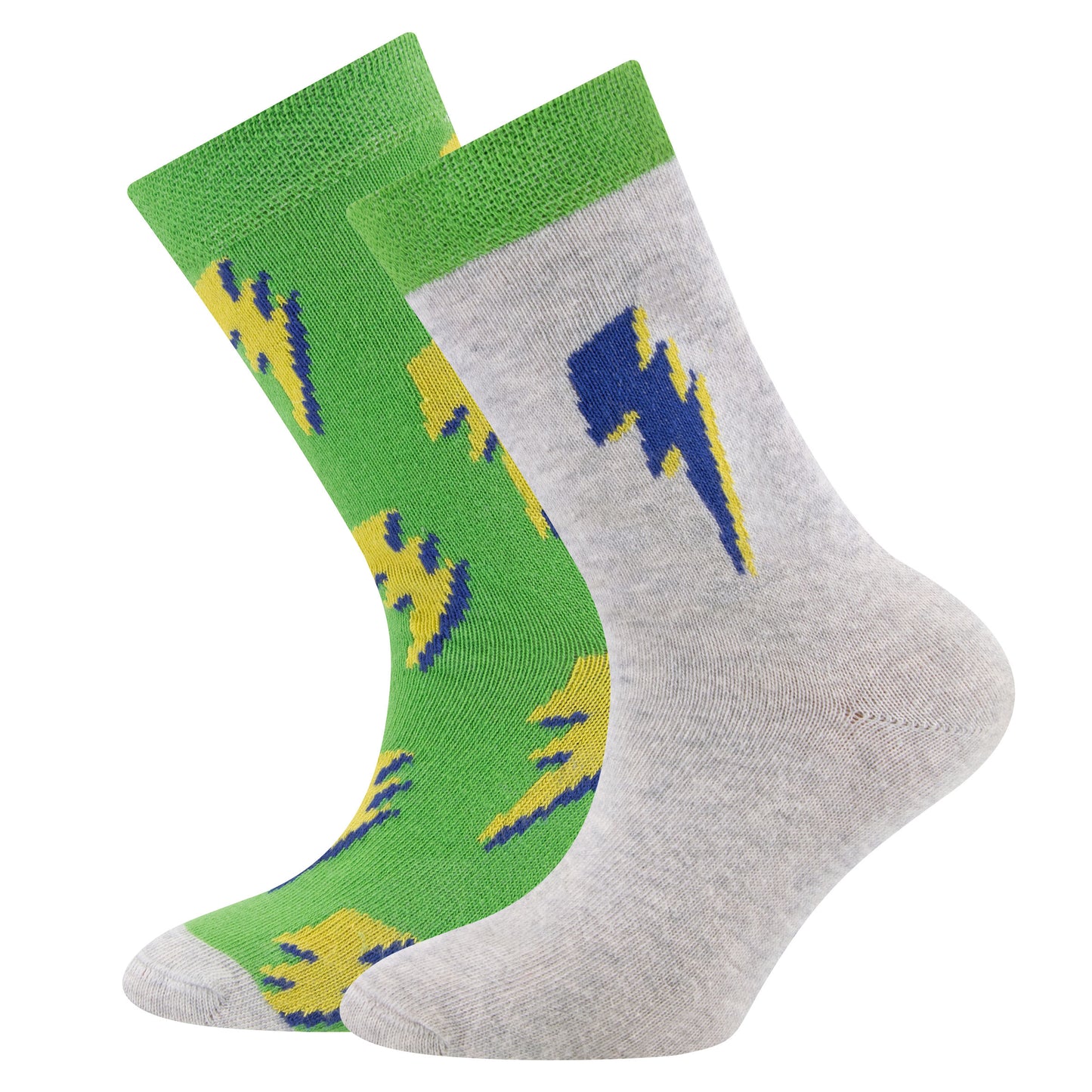 Socken 2-Pack Flashes Gras/Hellsilber Melange Ewers