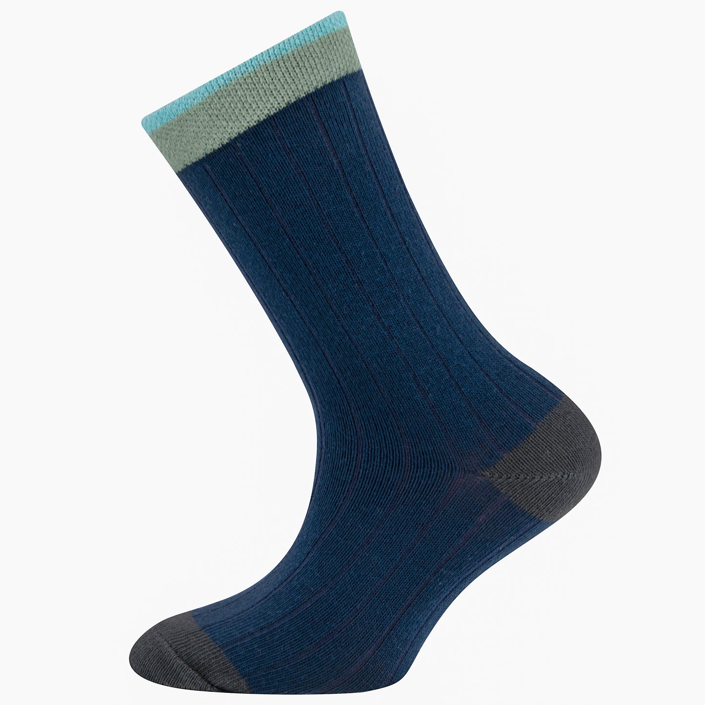 Socken 3-Pack Rib/Stripes Navy/Anthrazit/Staublau Ewers