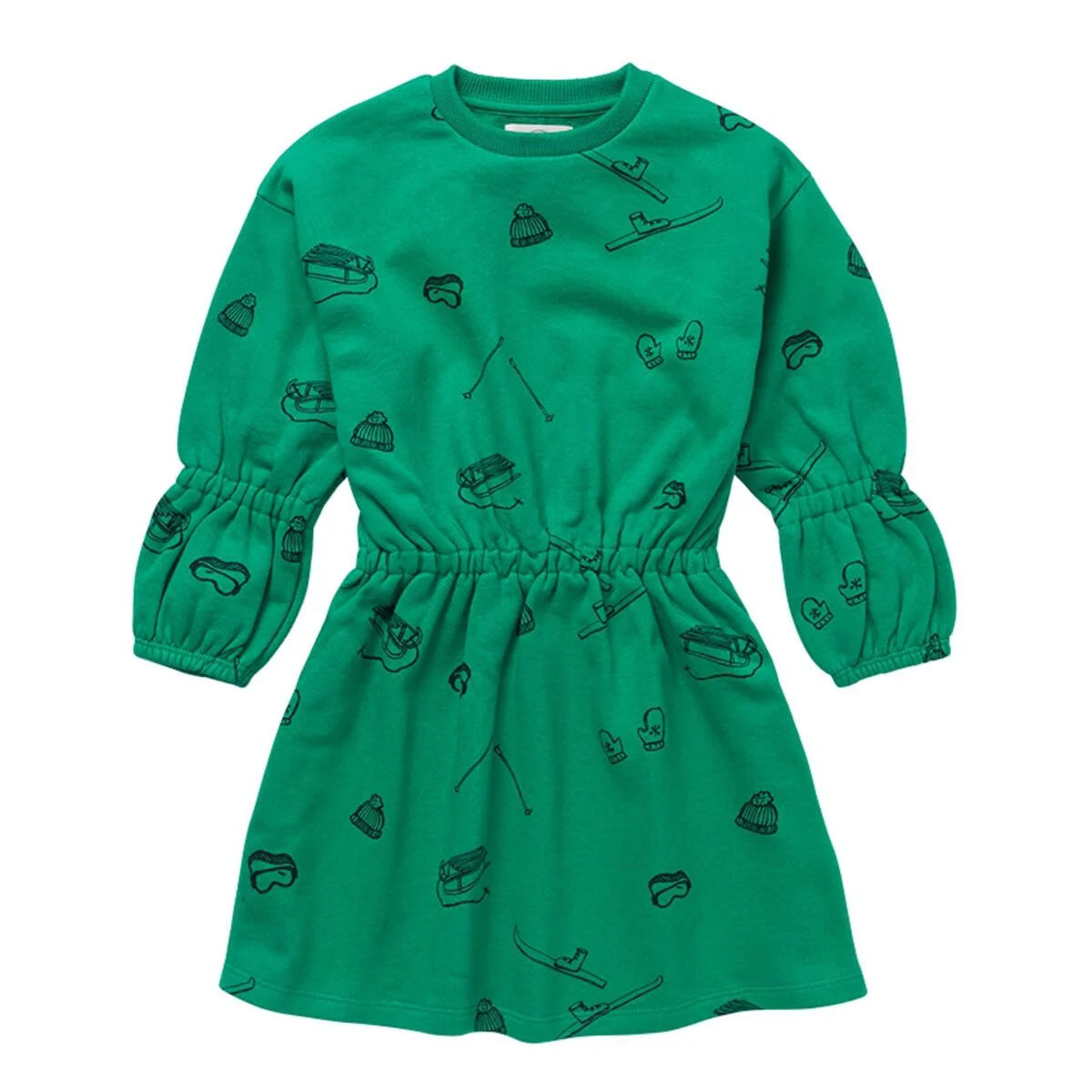 Sweat Dress Ski Print Fern Green Sproet & Sprout