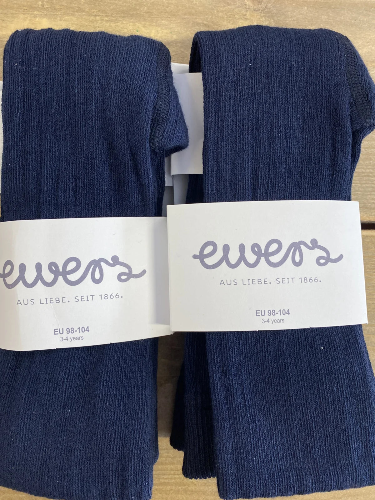Kousenbroek met Ribmotief Navy Ewers