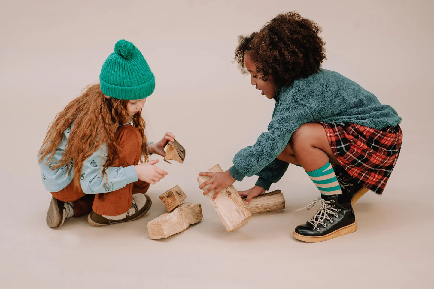 Skirt Flannel Check Barn Red Sproet & Sprout