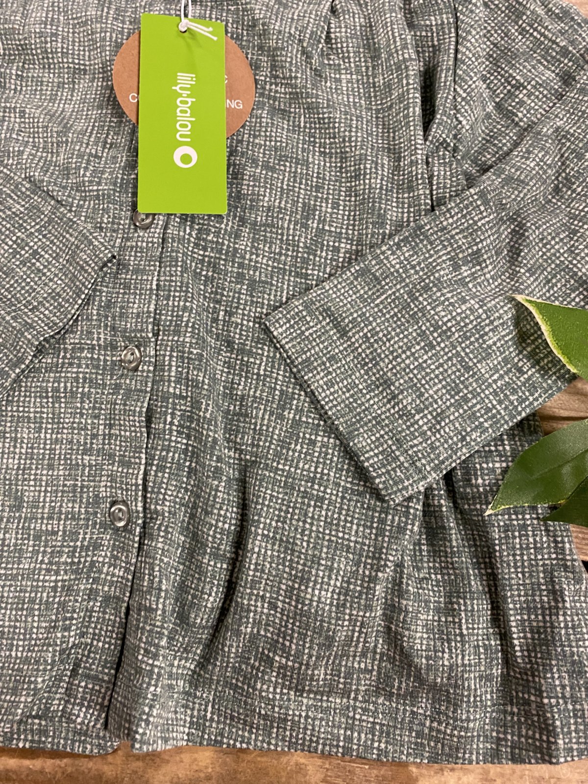 Odette Shirt Texture Green Lily Balou