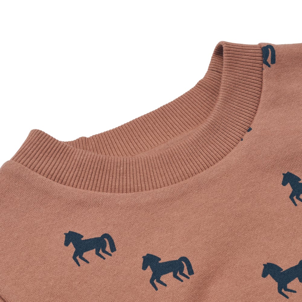 Thora Sweater met Horses Print Dark Rosetta Liewood