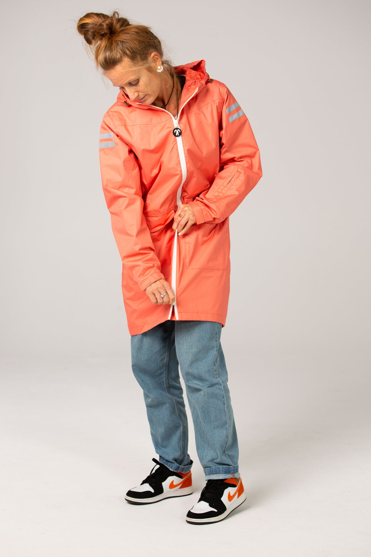 Raincoat Woman Poppy/Coral Ducksday