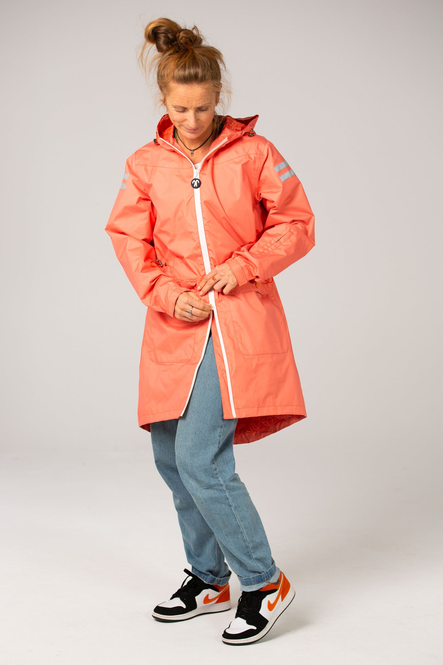 Raincoat Woman Poppy/Coral Ducksday