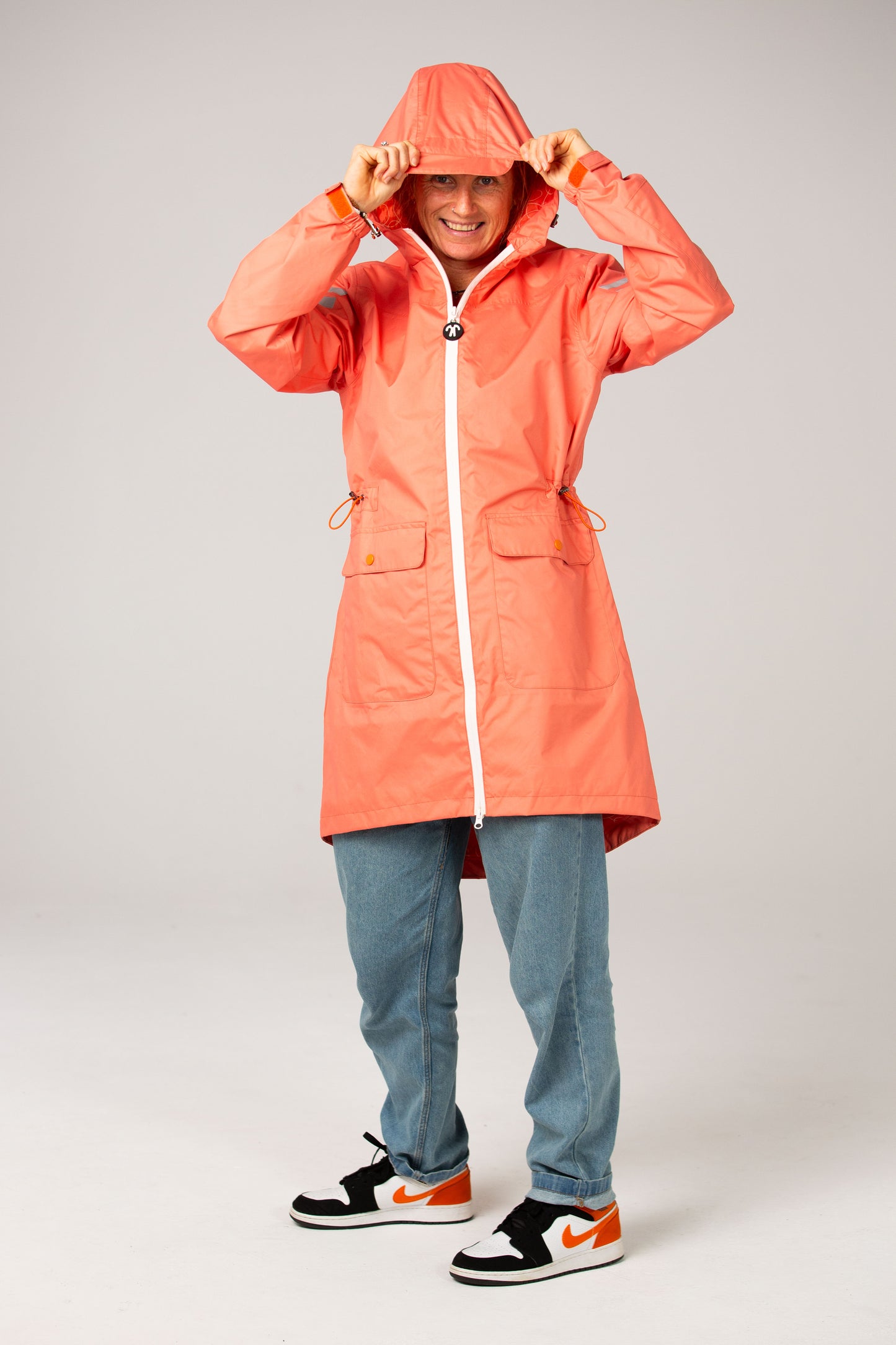 Raincoat Woman Poppy/Coral Ducksday