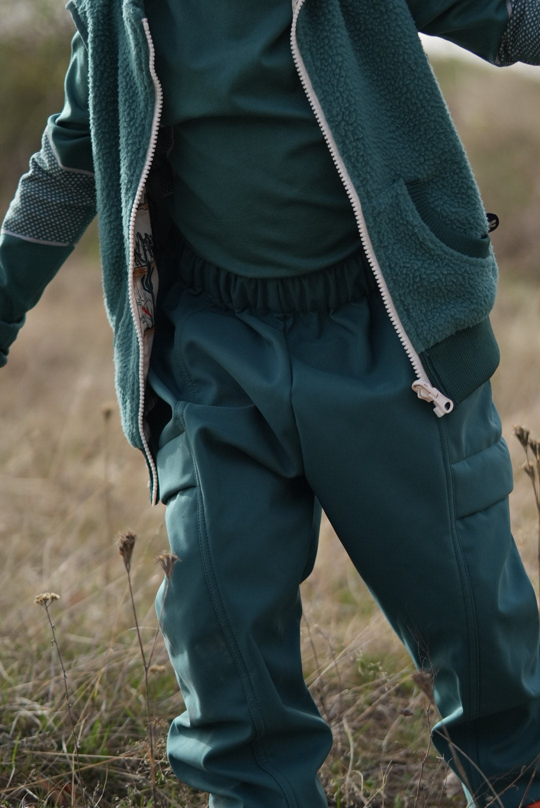 Softshellpants Dark Green Ducksday