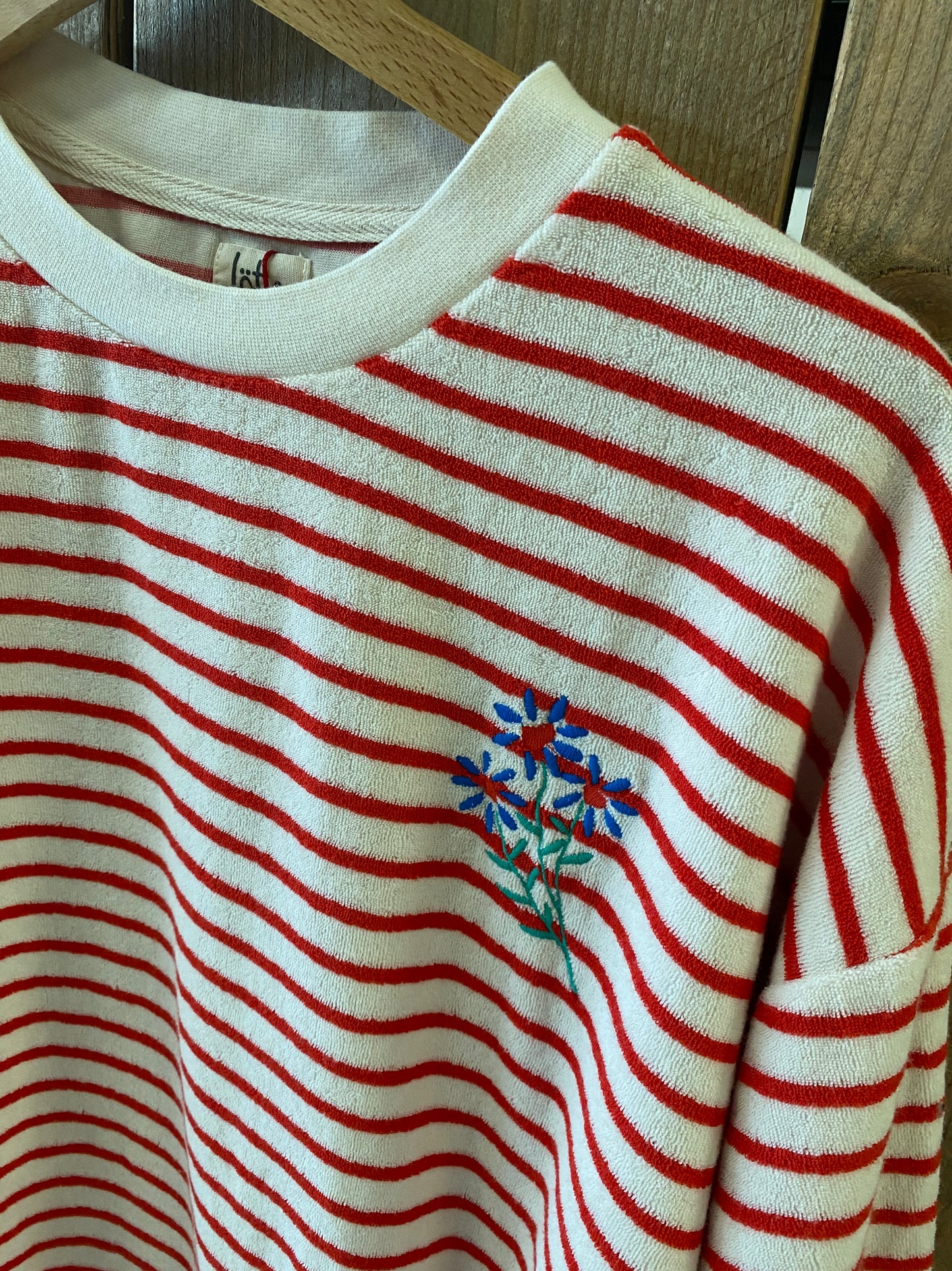 Adult Sweatshirt Terry Stripes Off White Lötiekids