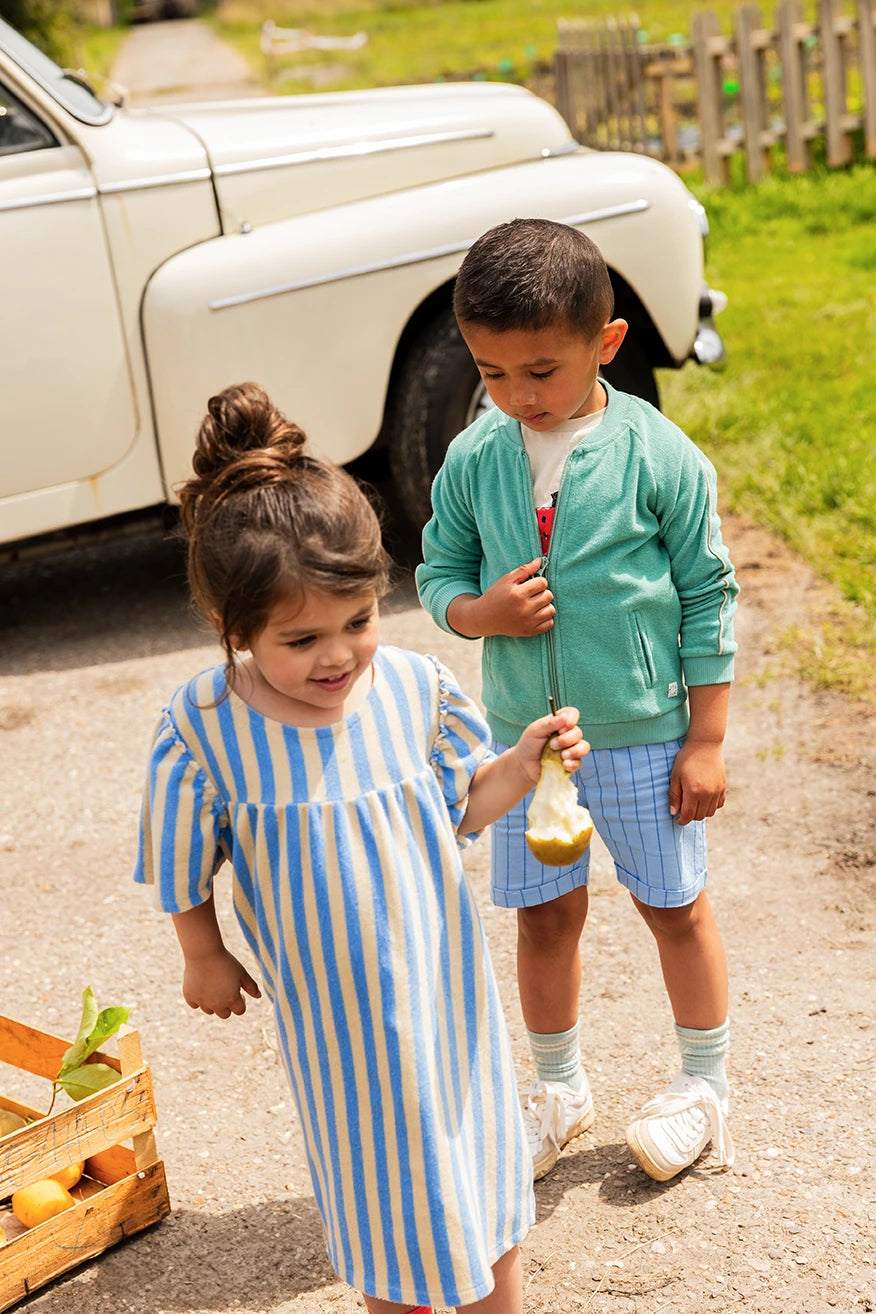 Woven Chino Shorts Thin Stripes Breezy Blue Sproet & Sprout