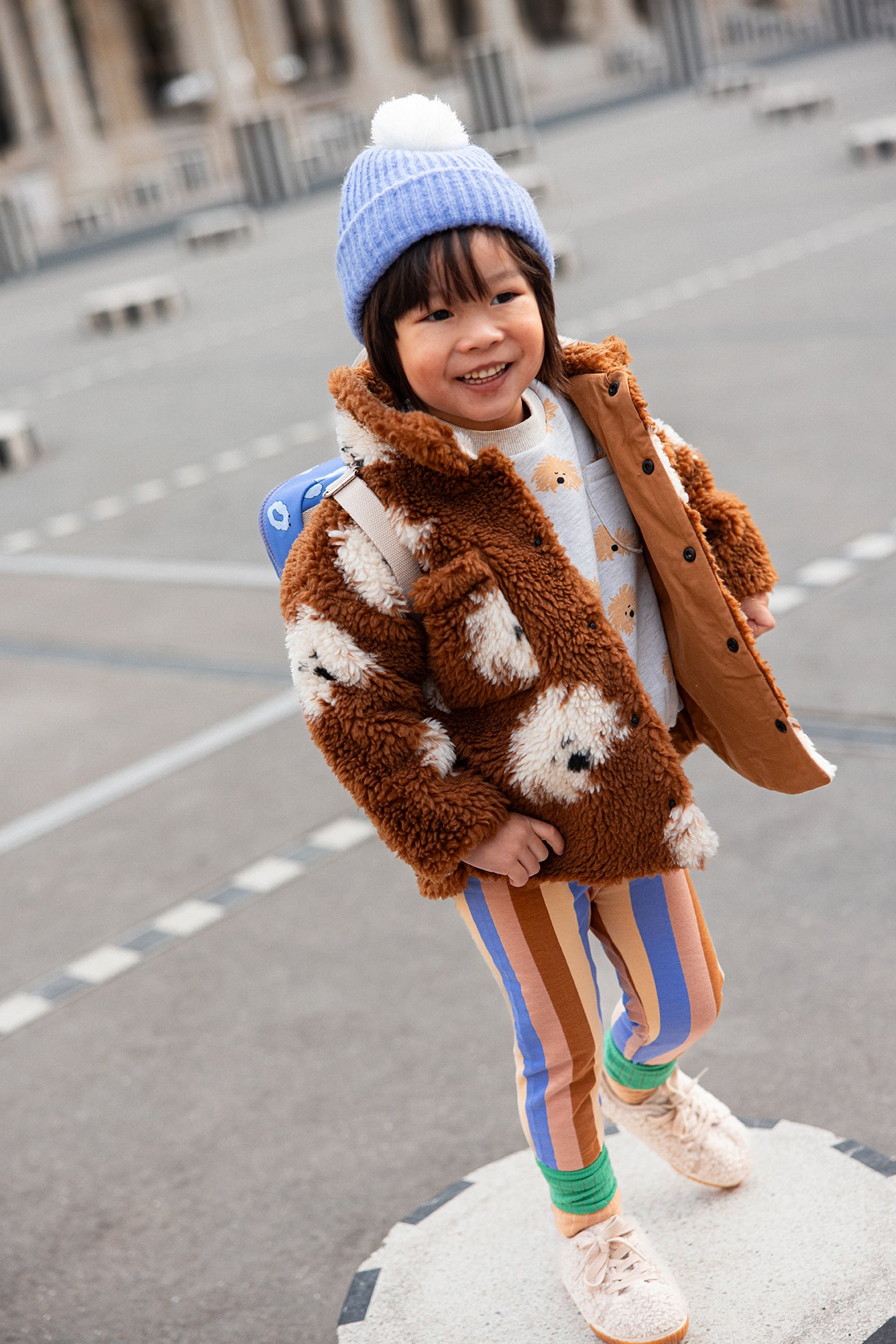 Teddy Shirt Jacket Dog print Mocca Sproet & Sprout