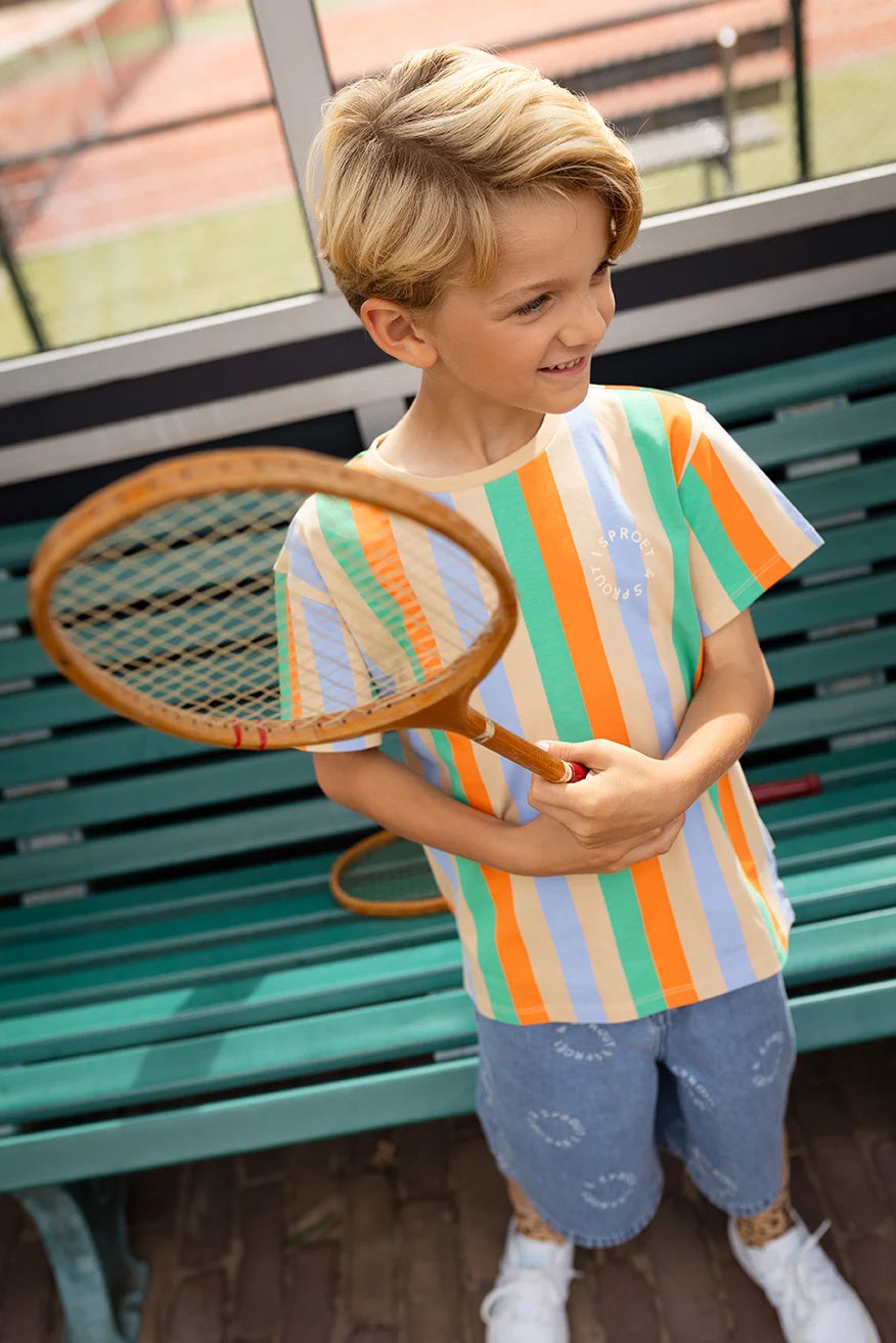 T-Shirt Vertical Stripes Sand Sproet & Sprout