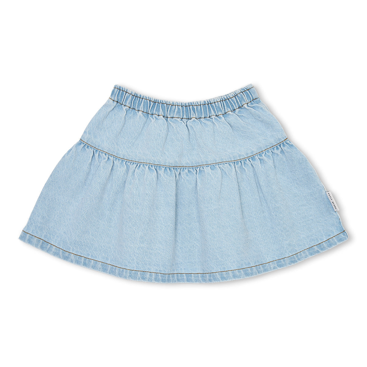 Jeans Ruffle Skirt Pale Light Blue Petit Blush