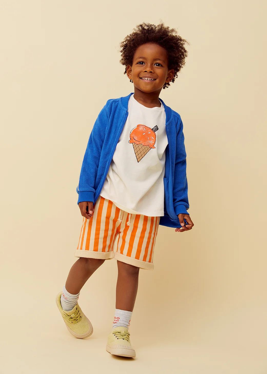 Sweat Shorts Small Stripes Sesame Sproet & Sprout