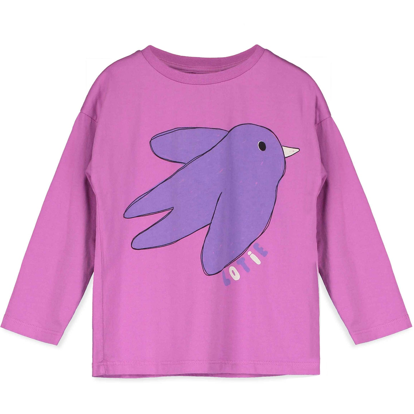 Longsleeve T-Shirt Flowing Bird Fucsia Lötiekids