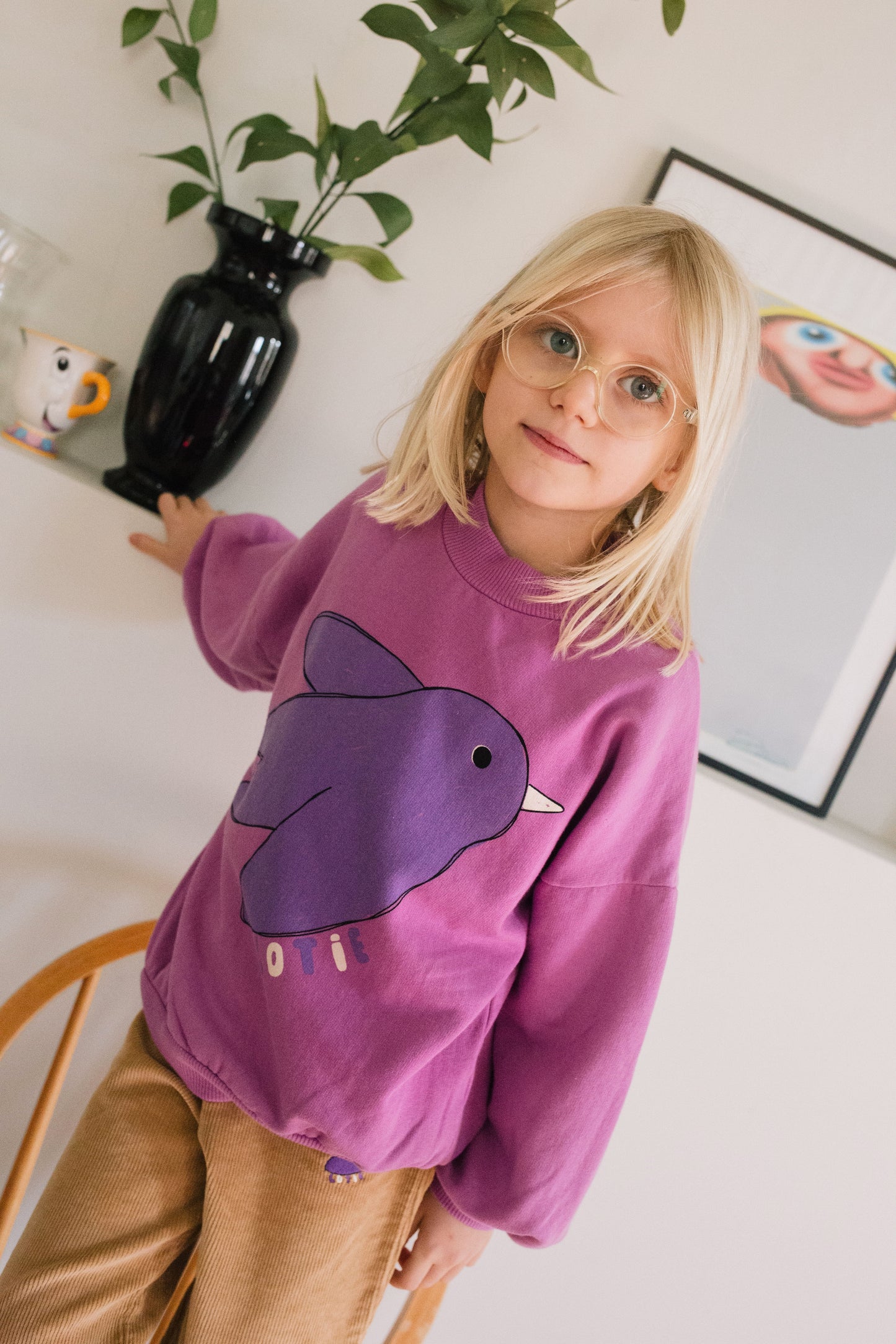 Corduroy Pants Flowing Bird Embroidery Toasted Lötiekids