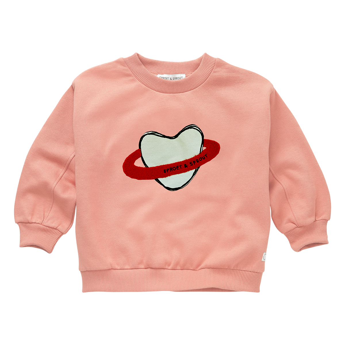 Sweatshirt Heart Saturn Peach Parfait Sproet & Sprout