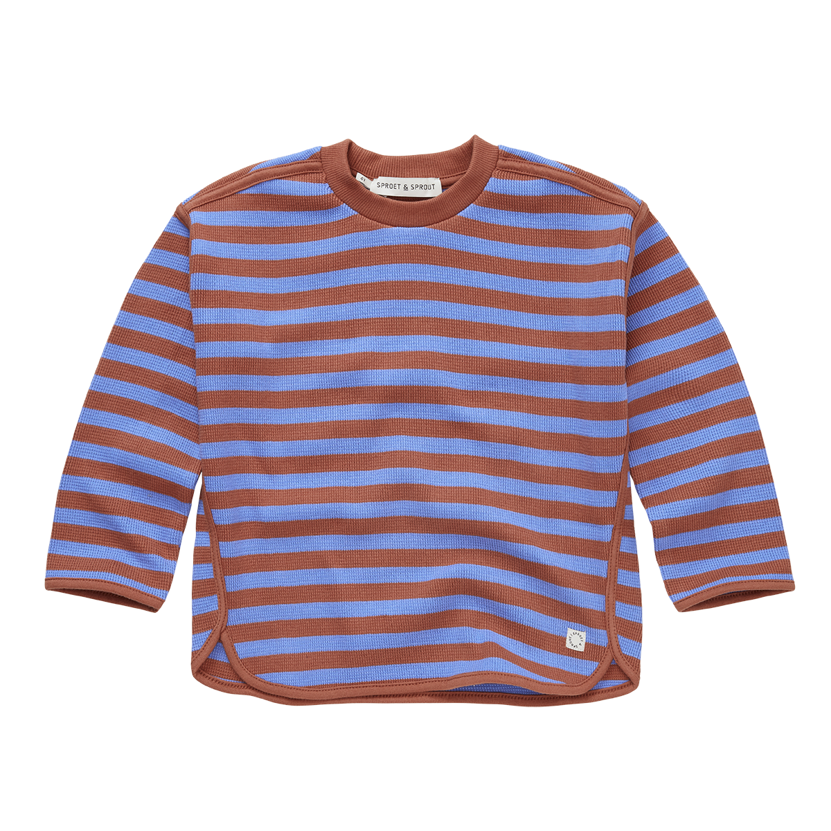 Sweatshirt Waffle Stripes Ultramarine Sproet & Sprout