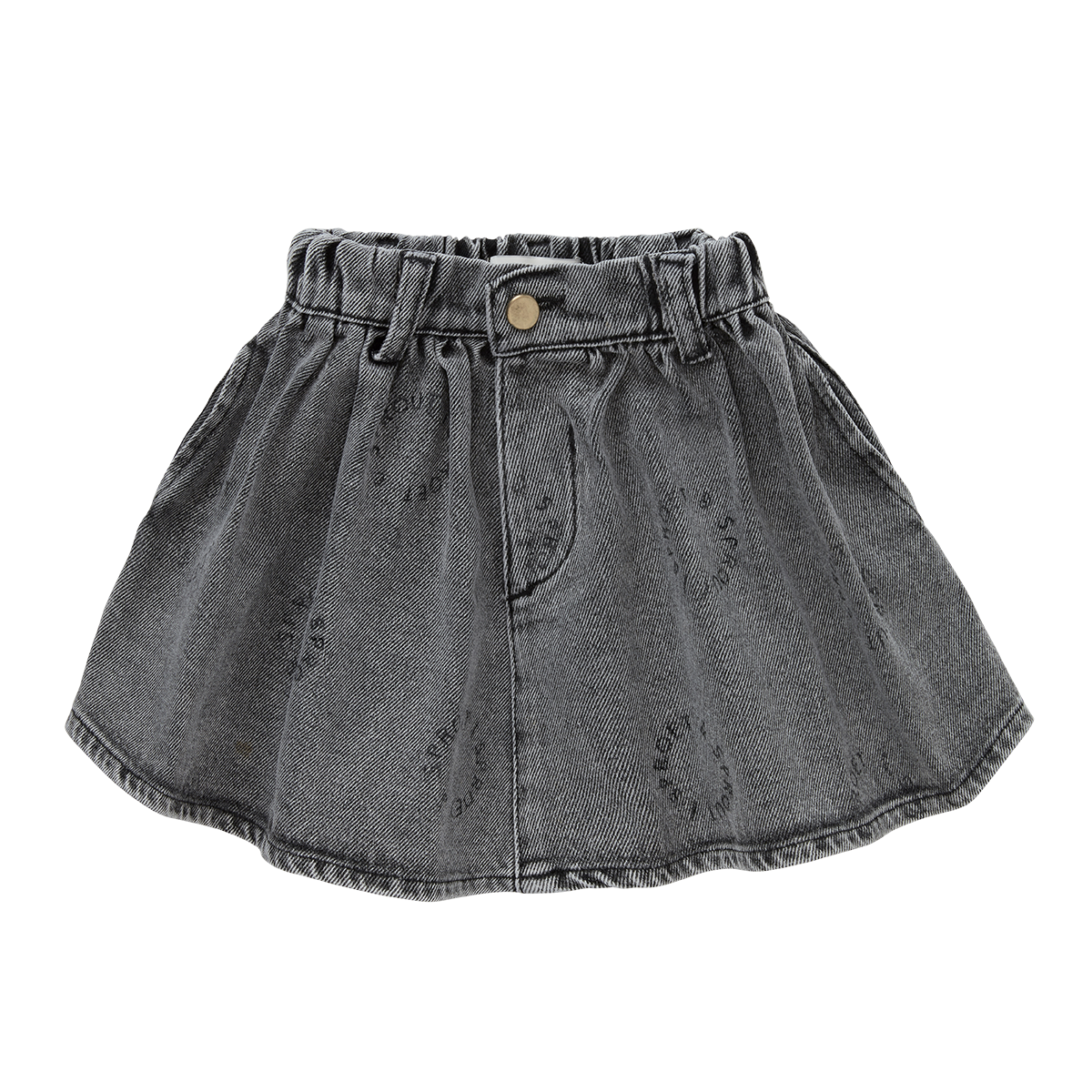 Denim Skirt Sproet print Washed Black Sproet & Sprout