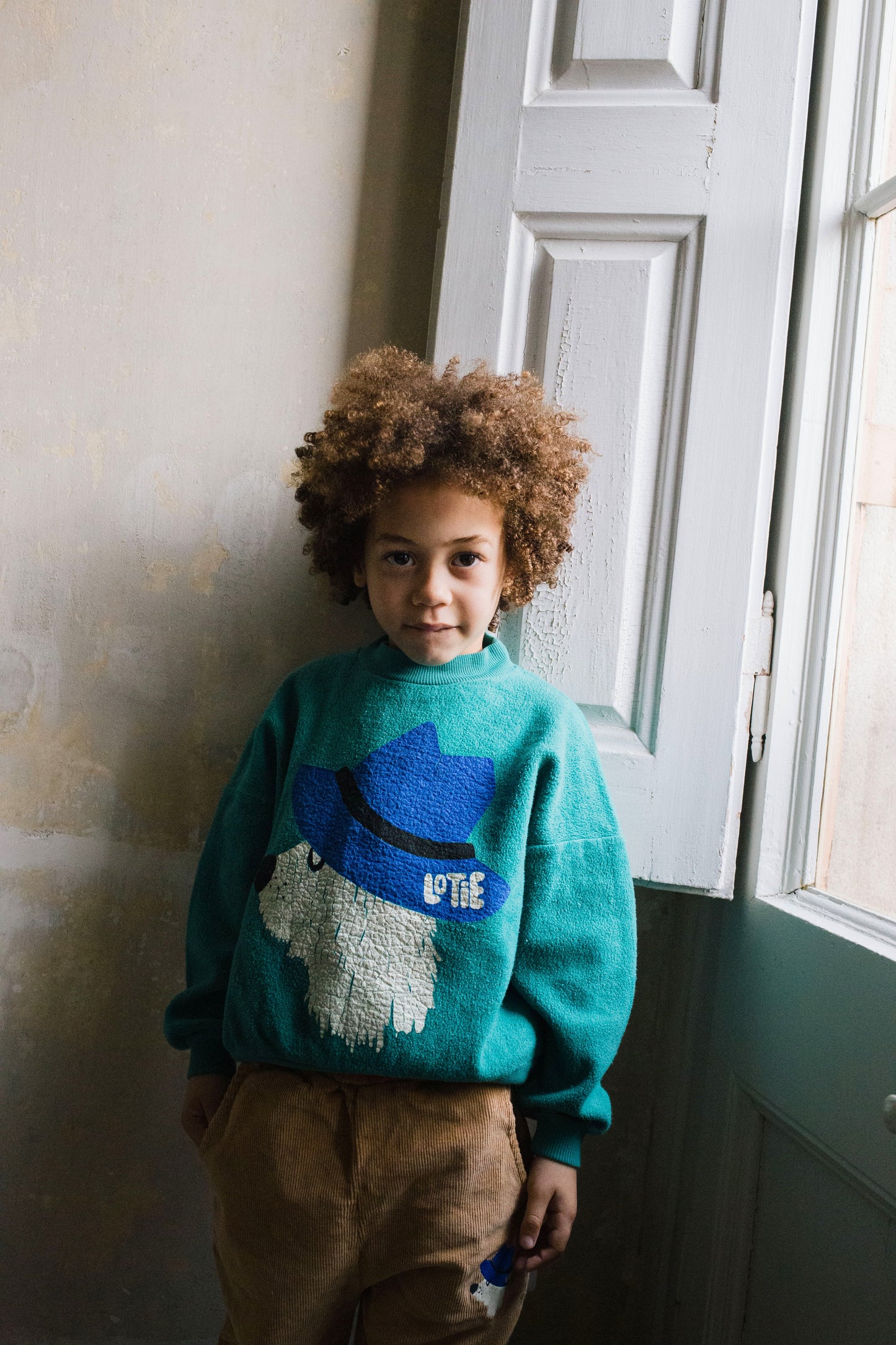 Teddy Sweatshirt Chill Dog Green Lötiekids