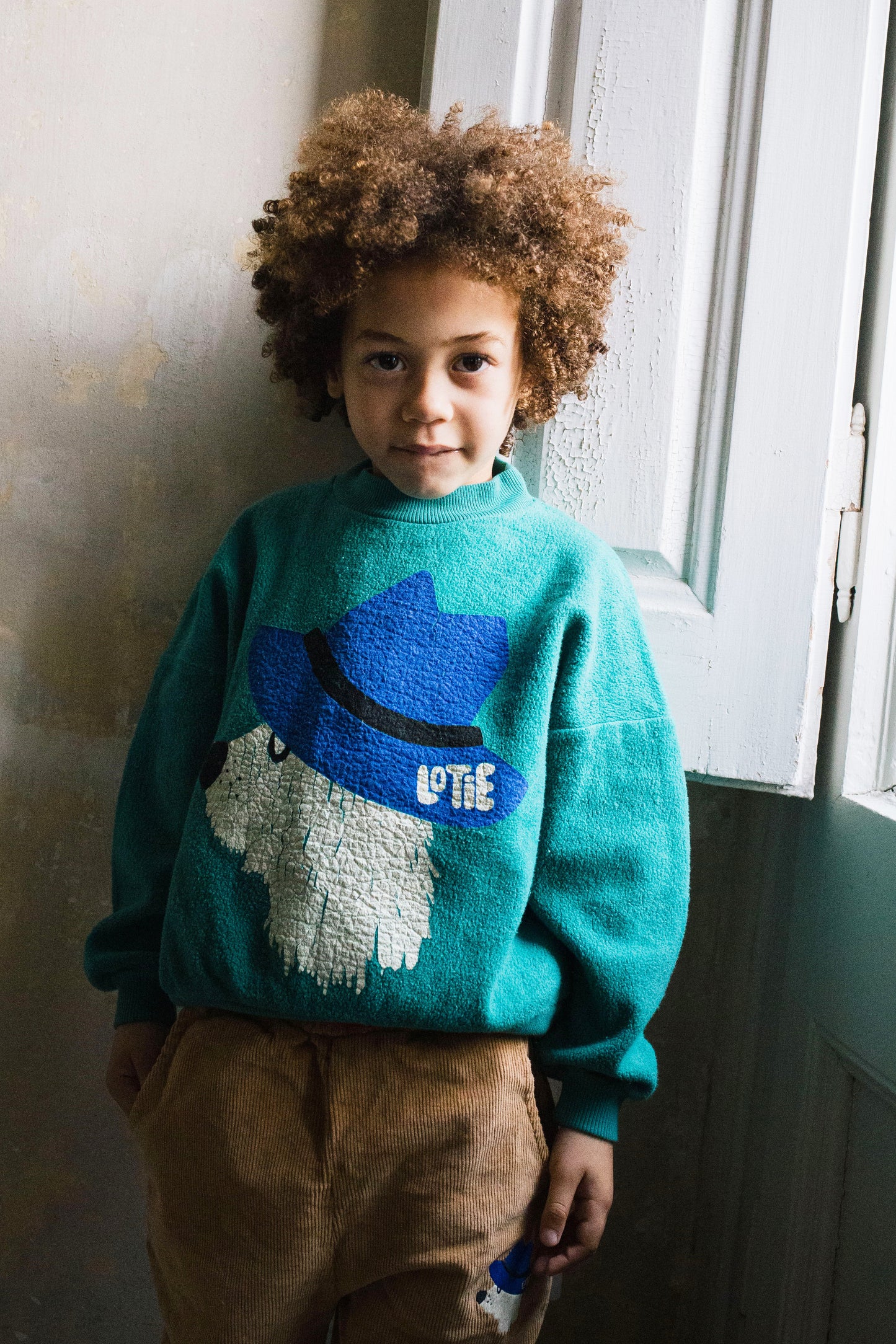 Teddy Sweatshirt Chill Dog Green Lötiekids