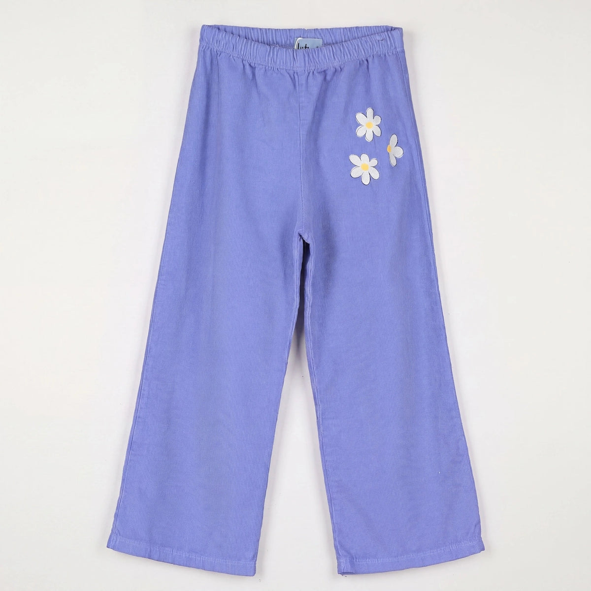 Corduroy Trousers Daisies Embroidery Lavender Lötiekids
