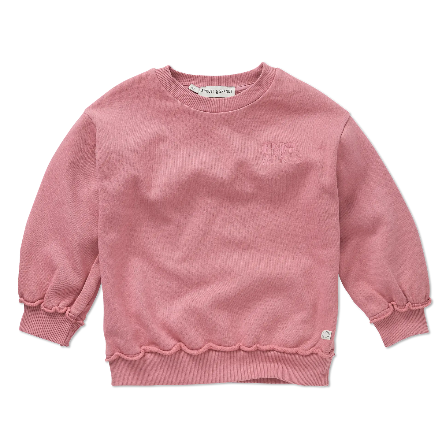 Sweatshirt Ruffles Back Painters Blush Sproet & Sprout