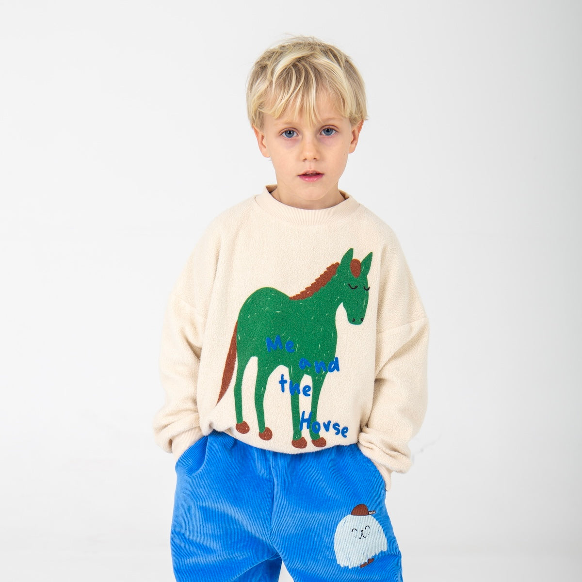 Teddy Sweater Me and the Horse Cream Lötiekids