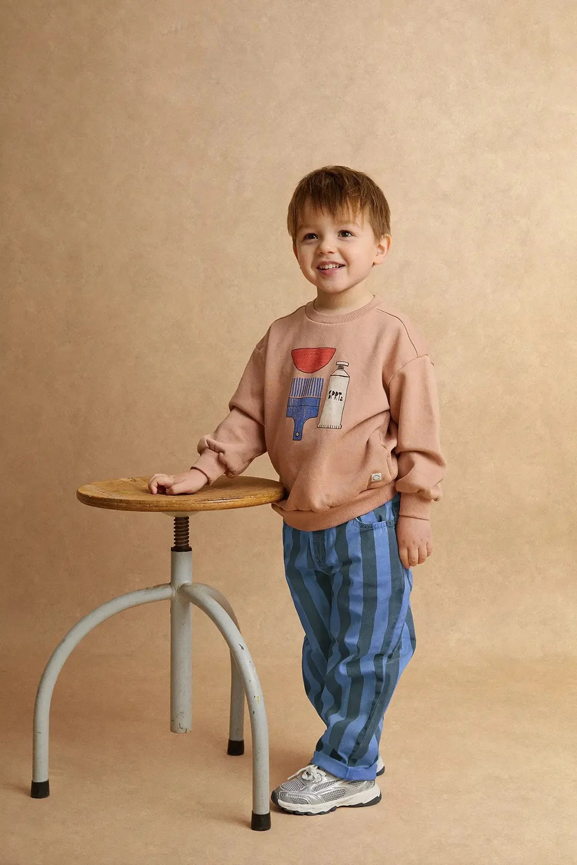 Straight Denim Pants Striped Blue Sproet & Sprout
