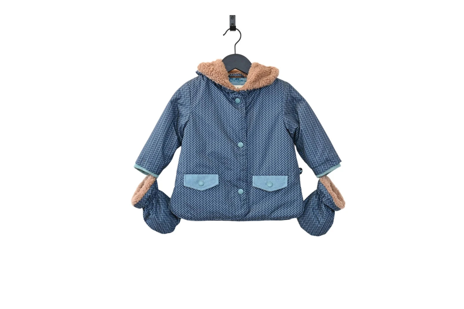Baby jacket with mittens deals