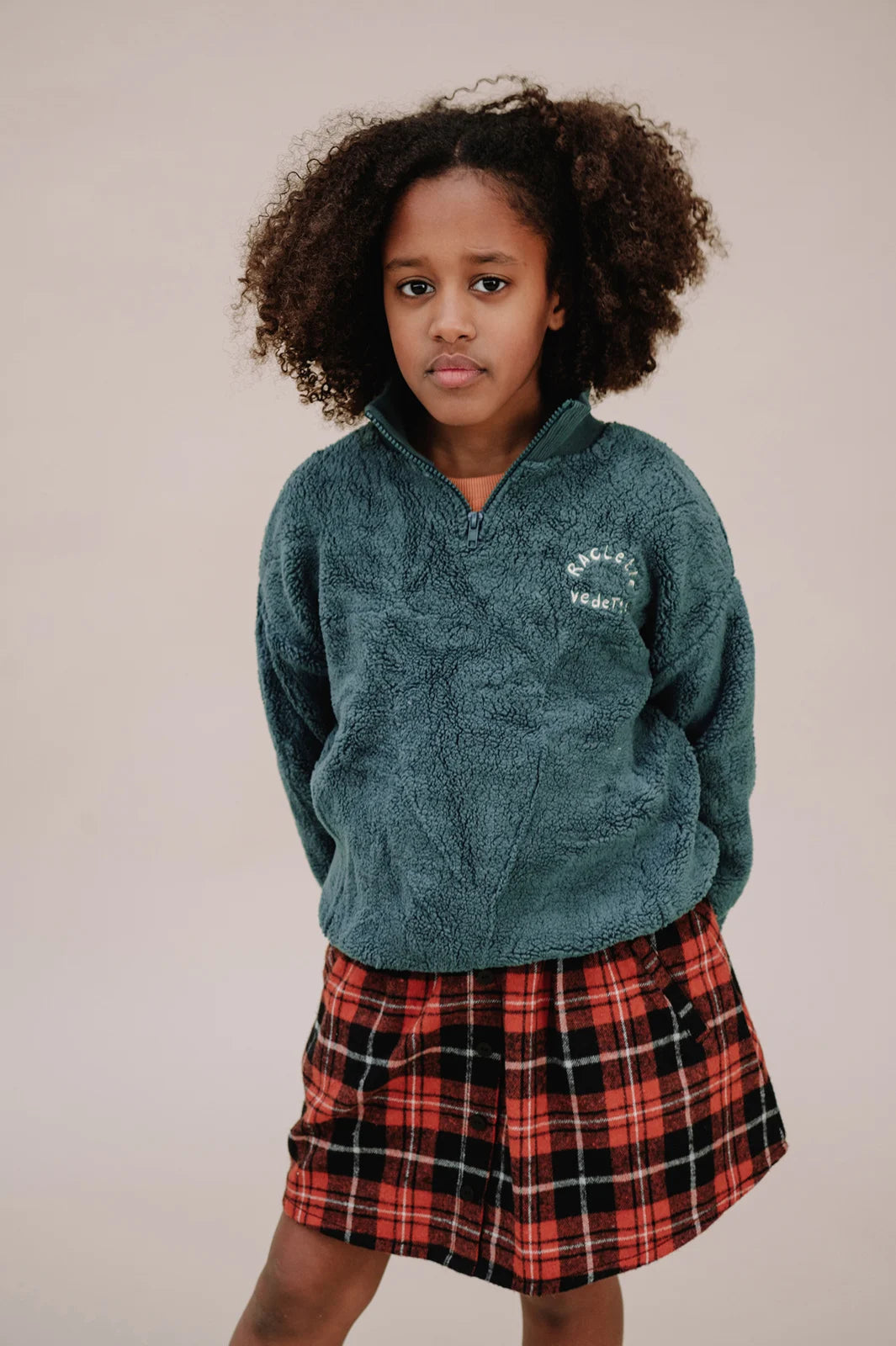 Skirt Flannel Check Barn Red Sproet & Sprout