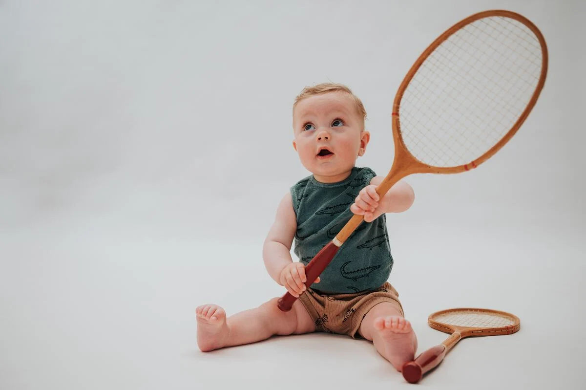 Rib Baby Shorts Print Toast Shuttle Sproet & Sprout