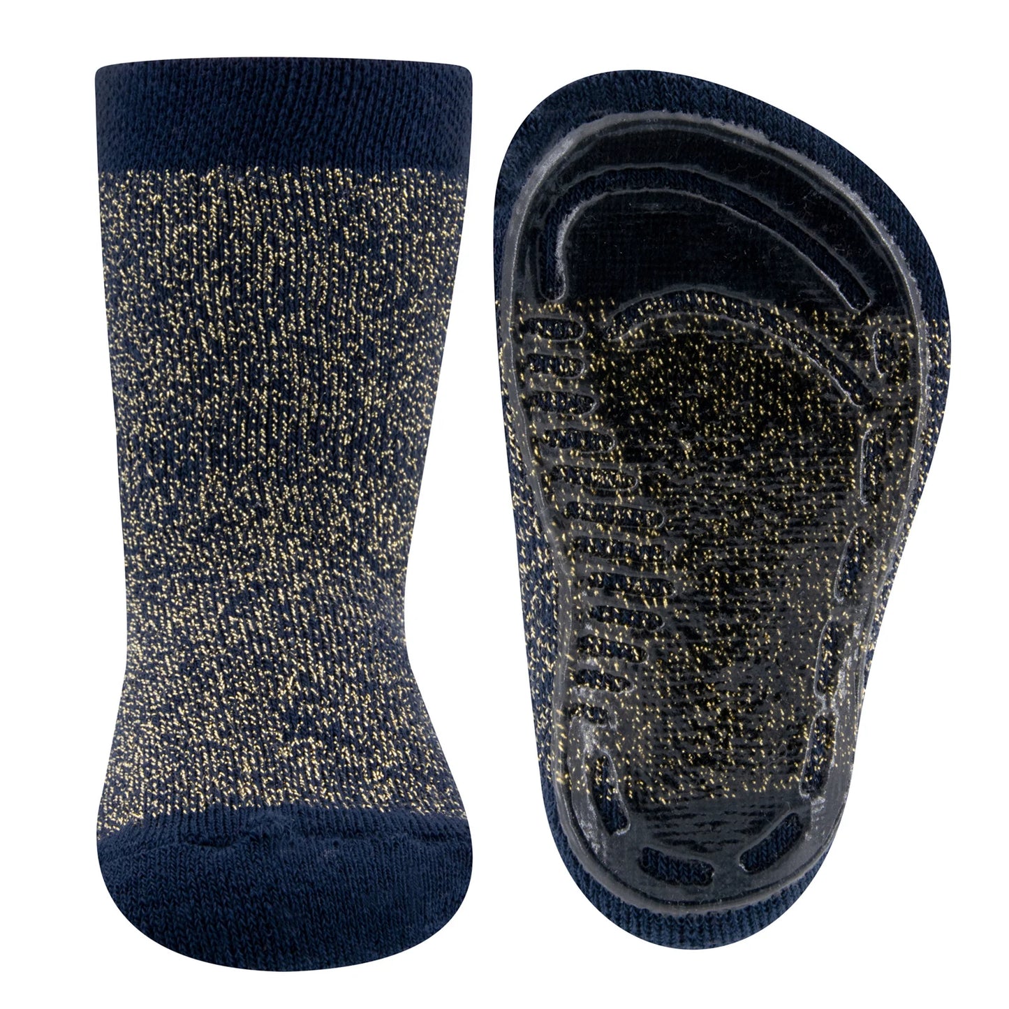 Stoppersocken Glitzer Navy Ewers