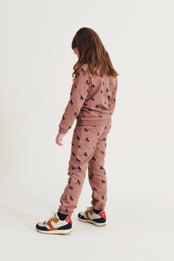 Thora Sweater met Horses Print Dark Rosetta Liewood