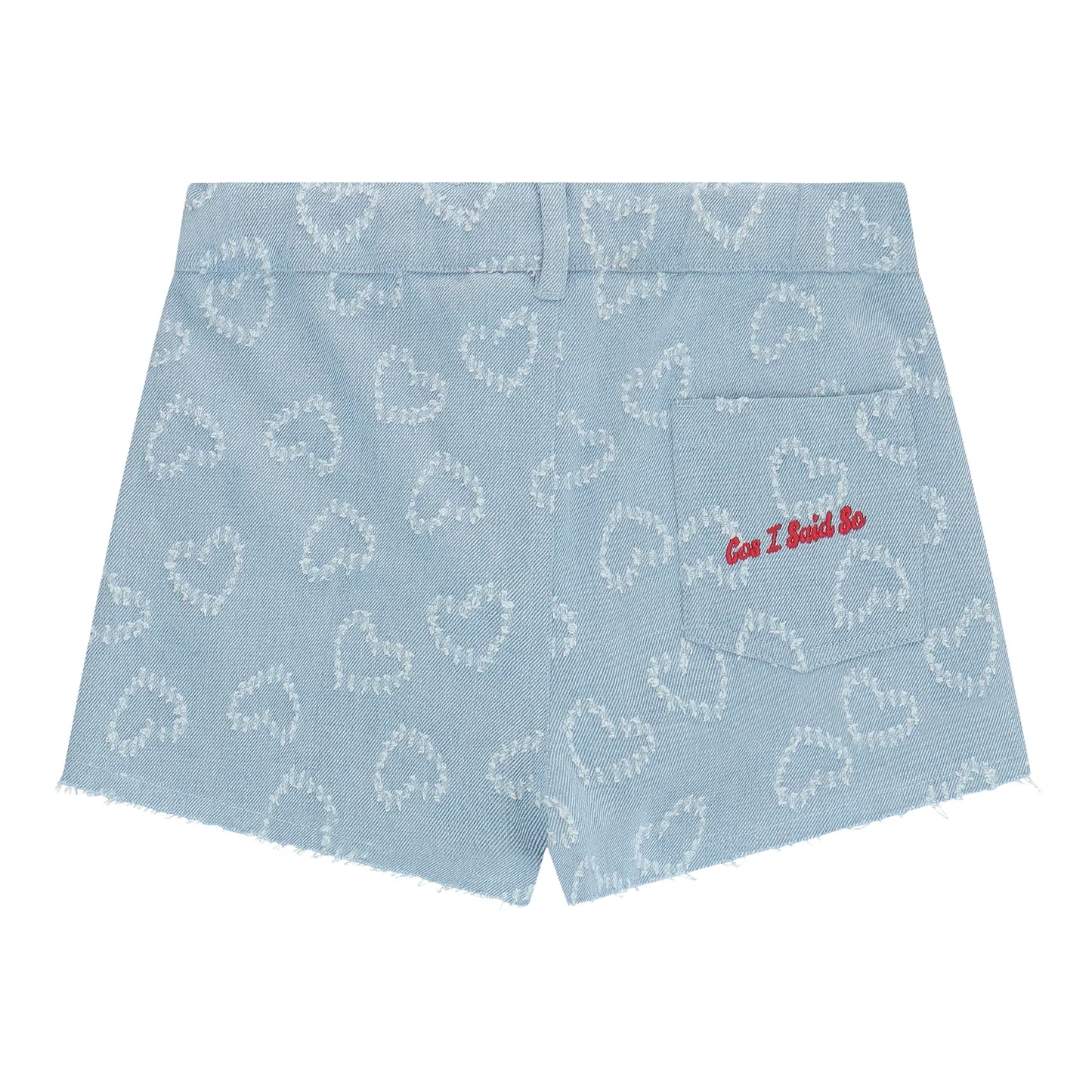Denim Short Hearts Cos I Said So