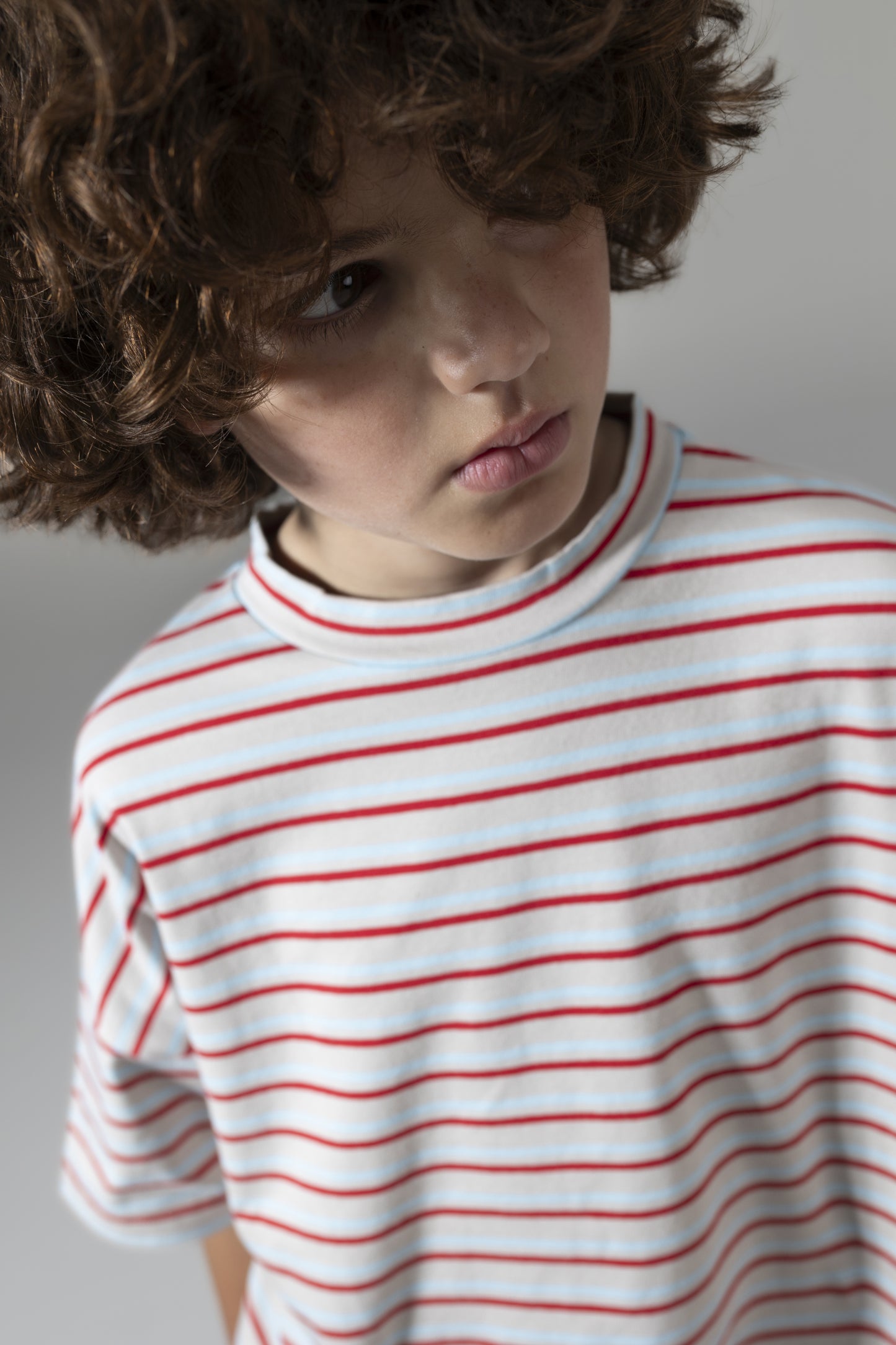 Boxy T-Shirt Cherry Stripe Mingo