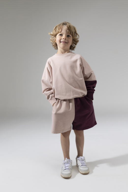 Duo Oversized Sweater Rose Dust Crushed Violets Mingo