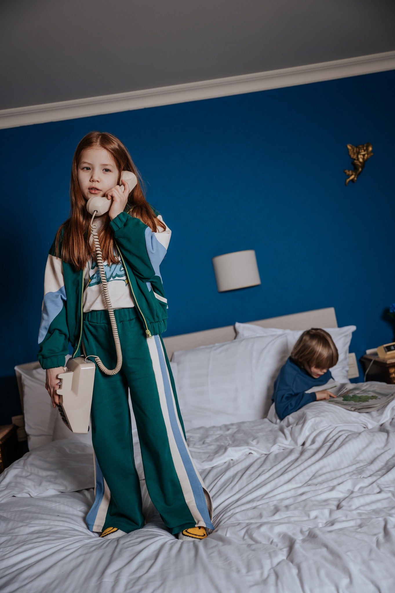 Colourblock Wide Jog Pant Jasper/Crystal Gray/Brunnera Blue Cos I Said So