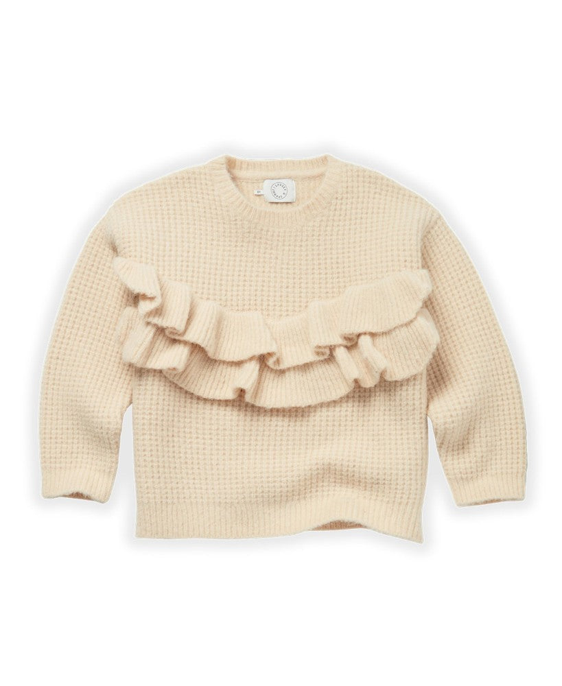 Ruffle Trui Ivory Sproet&Sprout