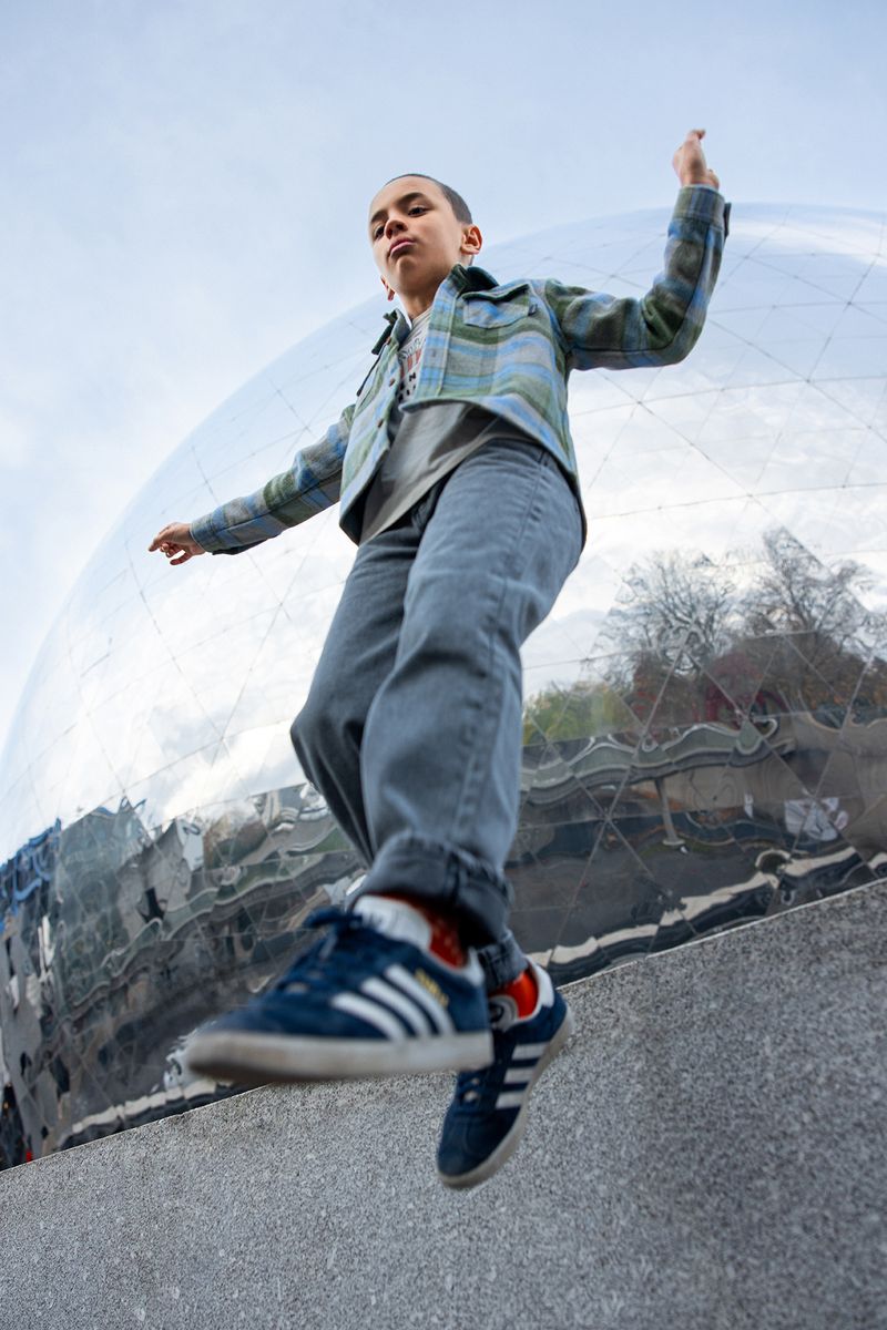 Boys Check Shirt Shady Green Sproet & Sprout