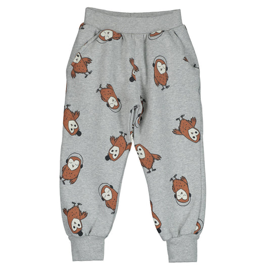 Jogger Pants Owls Grey Melange Lötiekids