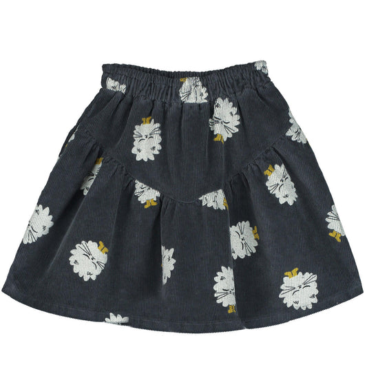 Skirt Corduroy Kittens Anthracite Lötiekids