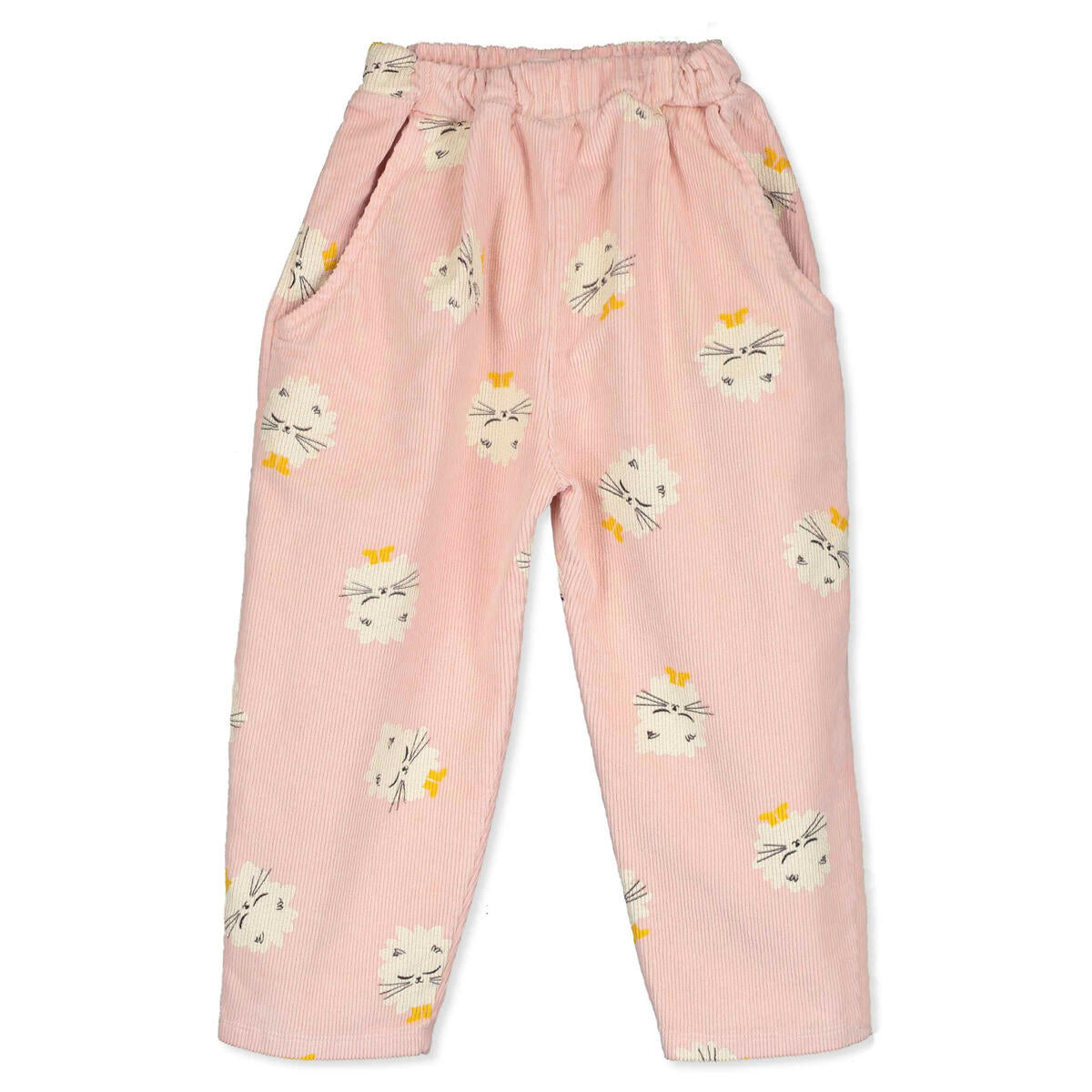 Wide Pants Corduroy Kittens in Boots Rose Lötiekids